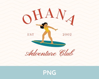 Ohana's Adventure Club Png, Ohana Png, Hawaii Png, Urlaubs Shirt, Surfen Png, Familienausflug, Buchclub Png, Schloss Png, Magisch, Neuer Film