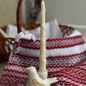 Bird Motif Scented Candle and Holder Set - Perfect Gift for Bird Lovers, Table Decor for Nature Lovers, Unique Home Decor