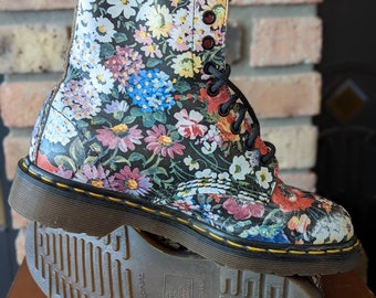 doc martens floral pattern