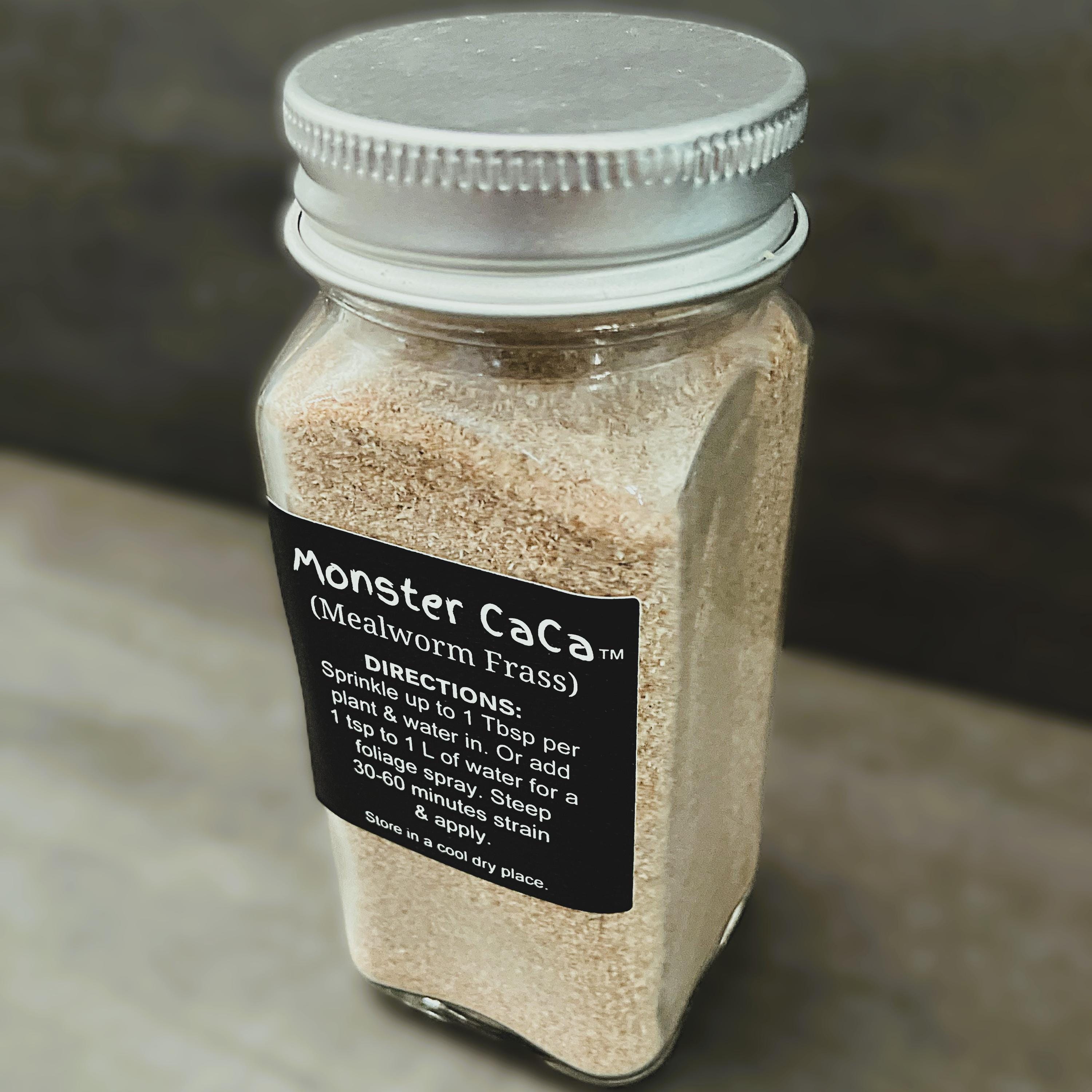 Natural Mealworm Frass Fertilizer Shaker - Plant Immune Booster - Stimulates Plant Growth and Seed Germination. Perfect for House Plants!