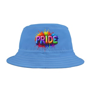Rainbow Pride Bucket Hat - LGBTQ Love Gift, Pride Appreciation Month Accessories, Gay Pride Rainbow Hat, Festival Wear, Rainbow Pride
