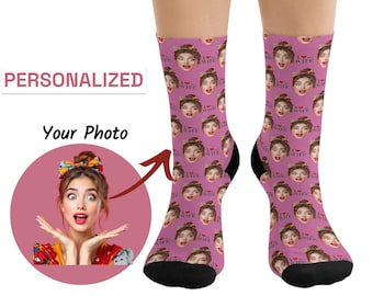 Personalized Photo Socks, Valentines Gift for Couple, Husband, Wife, Custom Photo Socks, Anniversary Gift, Customized Socks,