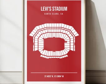 Levi's Stadium-tryck: Väggkonst med San Francisco 49ers-motiv