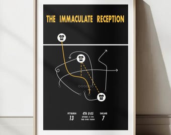 Immaculate Reception Print: Franco Harris Steelers Historic Play