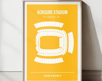 Acrisure Stadium Print: Pittsburgh Steelers NFL Football Art