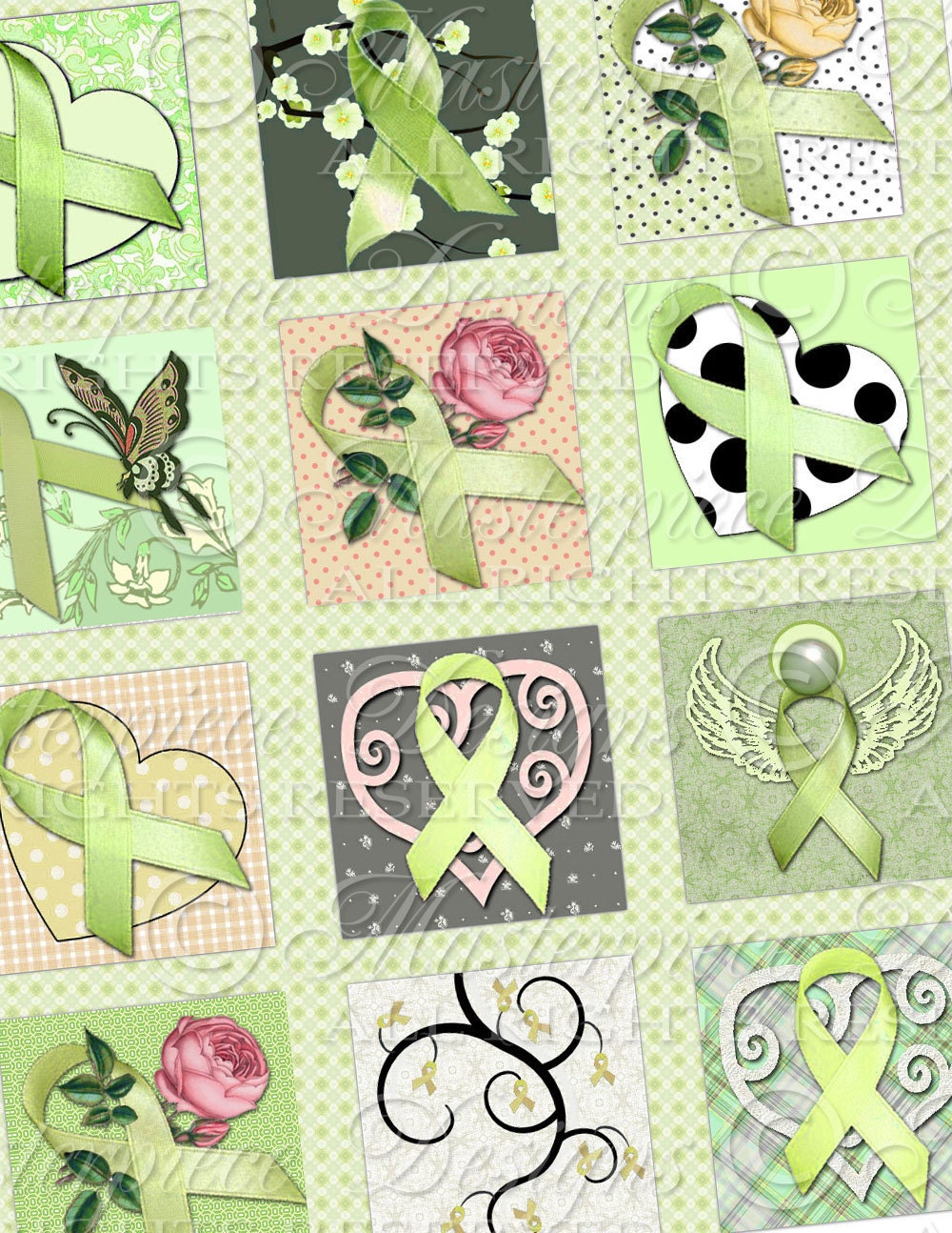 Lyme Disease Awareness Ribbons / Lime Green Ribbons | Etsy