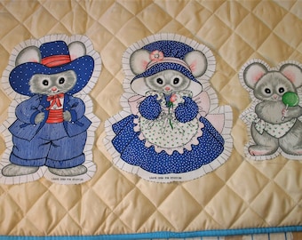 Vintage Cut Out Animals  great for stuffing and appliques on quilts.  Wall hangings, pillows and soft toys.