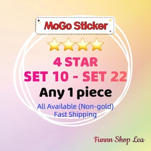 MoGo 4 Star Stickers - 1 piece (Set10-22) COZY COMFORTS Album