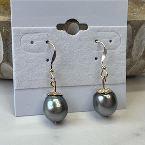 Gold Filled Tahitian Pearl Earrings