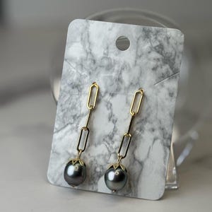 Tahitian Pearl Gold Filled Earrings Flawless Pearls Metallic Luster