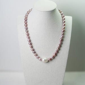 Natural Pink Freshwater Pearl & Baroque Necklace