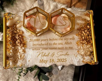 Op maat gemaakt ringplateau voor bruiloft, verloving, Nikkah en Toulbeh