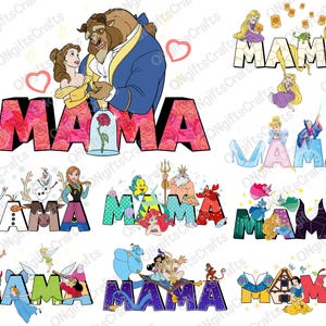 Paquete de princesas mamás (Png), Feliz Día de la Madre (Png), Vida de mamá (Png), Viaje de princesa (Png), La mejor mamá del mundo (Png), Vacaciones familiares (Png), Camiseta de mamá