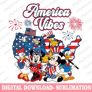 Vibras americanas (Png), 4 de julio (Png), Ratón y amigos, Mapa americano (Png), Patriótico (Png), Día de la Independencia (Png), Rojo, blanco y azul, América (Png)