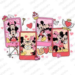 Mouse and Friends Valentines Png, Magical Valentine, Cupid Lover Png, Couple Heart Png, Happy Valentine Day Png, Best Day Ever Png