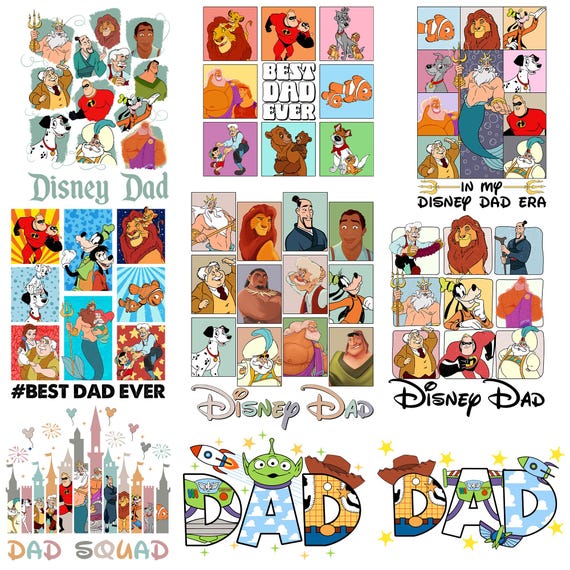 Father's Day Png Bundle, Cartoon Characters, Dad Squad Png, Happy Father's Day Png, Family Trip Png, Family Vacation Png, Best Dad Ever Png