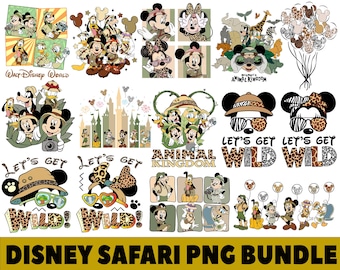 Animal Kingdom Png Bundle, Family Vacation Png, Mouse and Friends, Safari Vacation Png, Let&#39;s Get Wild Png, Matching Family Shirt,Vacay Mode
