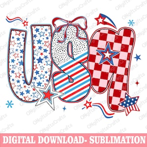 USA 4th Of July Png, Red White Blue Stars and Stripes Png, Memorial Day Png, Girly USA Png, Independ Day Png, American Shirt Design