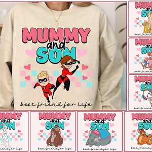 Mummy And Son Png Bundle, Best Friends In Life Png, Cartoon Characters, Best Mom Ever Png, Matching Mother Day Shirt, Mother's Day Png
