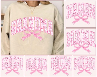 Pink Chinoiserie Mama Png Bundle, Floral Chinoiserie Png, Mama Coquette Bow Png, Aesthetic Mother’s Day Png, Varsity Mama Png, Mama Shirt