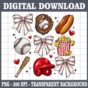 Baseball Coquette Bow Png, Game Day Baseball Png, Baseball Png, Baseball Season Png, Baseball Mom Png, Baseball Shirt, Baseball Team Png
