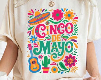 Boho Floral Cinco De Mayo Png, Cinco de Mayo Png, Mexico Png, Tacos Png, Tequila Png, Colorful Cinco De Mayo Png, Cinco De Mayo Shirt Design