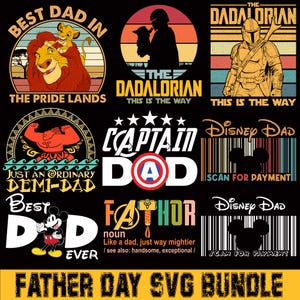 Father's Day Svg Bundle, Cartoon Characters, Dad Squad Svg, Best Dad Ever Svg, Mouse Dad Shirt, Family Vacation Svg,Family Matching,Dad Gift