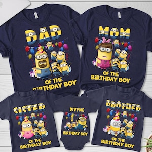 Personalized Mini Birthday Boy Png, Birthday Squad Png, Family Birthday Png, Cartoon Character, Happy Birthday Png, Family Matching Shirt