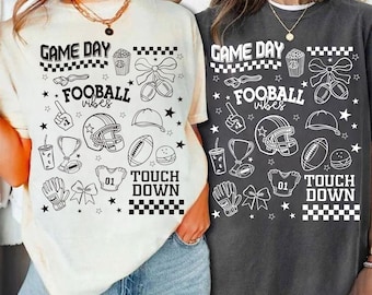 Fútbol americano vintage SVG, día del partido de fútbol, temporada de touchdowns SVG, fútbol americano SVG, camiseta de fútbol moderna, diseño SVG con ambiente futbolístico