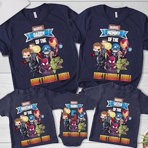 Personalized Superhero Birthdau Boy Png, Avengers Birthday Boy Png, Happy Birthday Png, Superhero Family Png, Birthday Party, Birthday Shirt