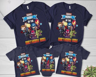 Personalized Superhero Birthdau Boy Png, Avengers Birthday Boy Png, Happy Birthday Png, Superhero Family Png, Birthday Party, Birthday Shirt