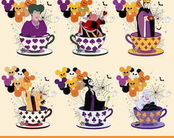Halloween-Bösewicht-Svg-Bundle, Halloween-Teetasse-Svg, Halloween-Bad Girls-Svg, Schurken Wicked, Familienausflug Png, Halloween-Saison svg
