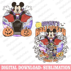 Mouse Halloween Candy and Co Png, Mouse and Friends, Spooky Season Png, Halloween Trip Png, Trick Or Treat Png, Halloween Shirt Design