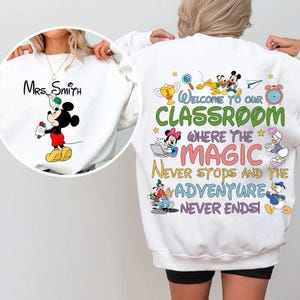 Personlaized Mouse Teacher Png, Back To School Png, Mouse and Friends, Magical School Svg, First Day Of School Svg, Kids School Svg, Teacher