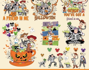 Halloween-Spielzeug und Freunde-Svg-Bundle, Gruseliges Jahr-Svg, Süßes oder Saures-Svg, Halloween-Maskerade-Svg, Halloween-Familienausflug-Svg, Vacay-Modus