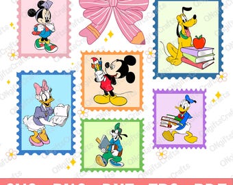 Cutte Back To School Characters Svg, Mouse and Friends, Magical School Svg, First Day Of School Svg, Coquette School, School Design For Kids