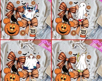 Halloween Blue Alien Coquette Bow Png Bundle, Preppy Halloween Png, Halloween Pumpkin Bow Png, Spooky Vibes Png, Halloween Kids Shirt Design