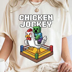 Chicken Jockey Svg,  Funny Game Character Svg, Funny Gamer Svg, Funny Riding Chicken Svg, Gift For Gamers