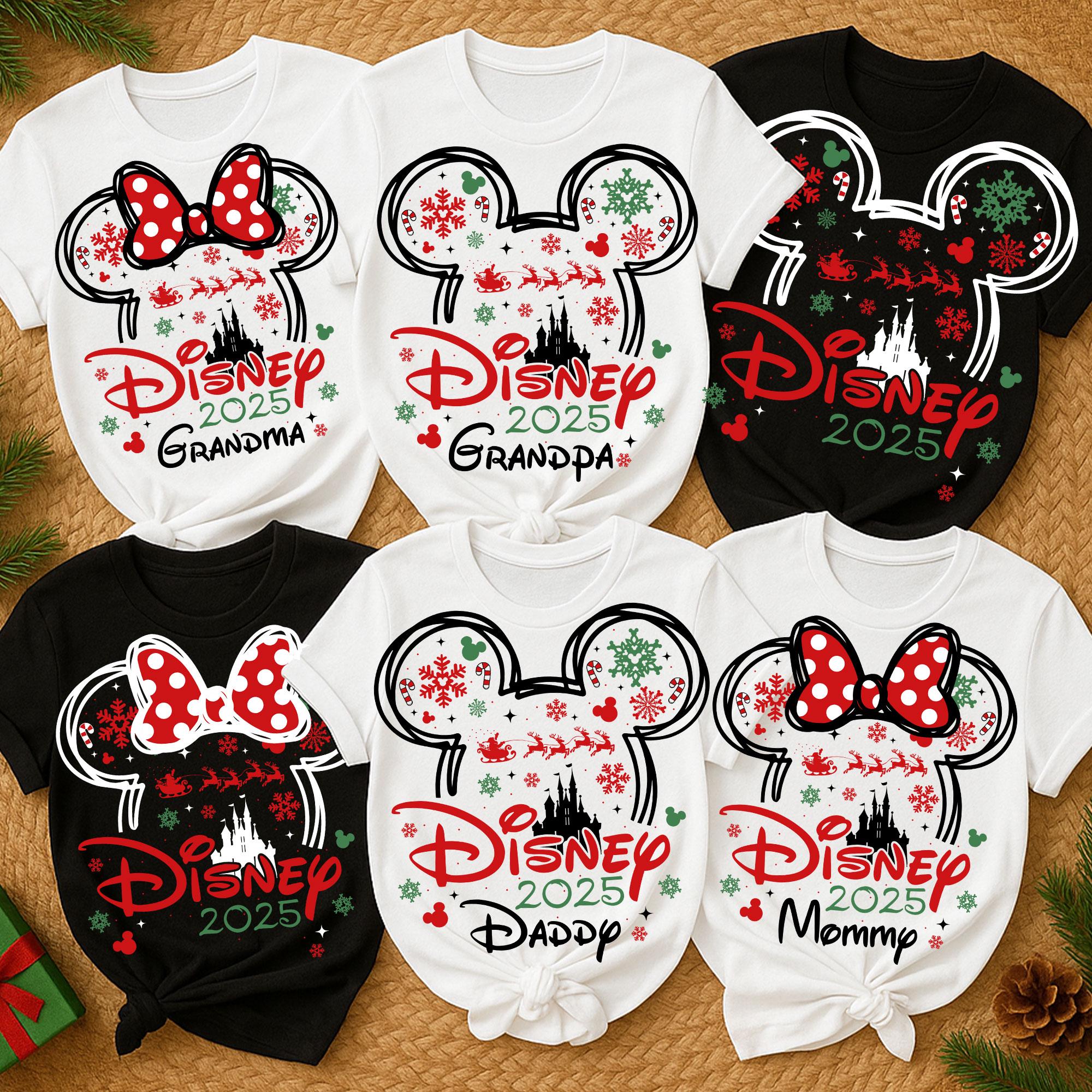 Discover Personalized Christmas Family Mouse and Friends, Magical Kingdom, Christmas Vacation, Matching Family Holiday Shirts