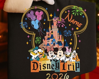 Personalized Family Trip 2026 PNG: Mouse and Friends, Family Vacation (Digital Download)