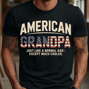 America Grandpa Png, Retro American Grandpa Design Png, Gifts For Dad Png, Funny Cool Grandpa Sublimation,  Father's Shirt