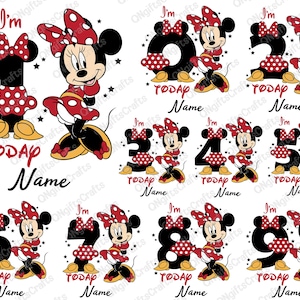 Personalized Cartoon Birthday Kids Png, Birthday Png, Happy Birthday Png, Birthday Mouse Png, Custom Birthday Png, Boy Girl Png