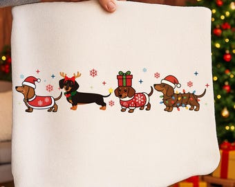 Christmas Dachshund Png, Holiday Dog Design, Merry Christmas Design Png ...