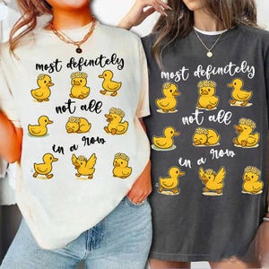 Funny Ducks Not All In a Row Sarcastic PNG, Snarky Png, Funny Mental Health Cute Duck Png,Funny Animal Motivational Shirt,Trendy Sarcasm Png