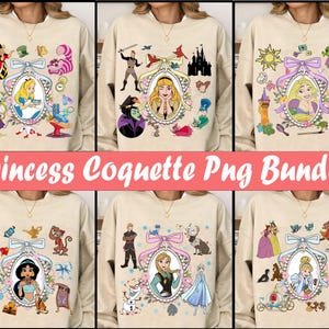 Princess Coquette Bow Png Bundle, Magical Mirror Bow Png, Family Vacation Png,Princess Family Png, Princess Squad Png, Vacay Mode Png