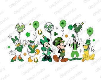 Maus und Freunde St Patrick's Day Png, Shenanigans Squad Familie Png, Lucky Shamrock Irish, Cartoon Coquette Png, Kinder Happy St Patrick Day