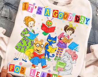 It's A Good Day For Learning PNG, Back To School Sublimation Design, Retro Bookish Teacher Shirt Digital Download