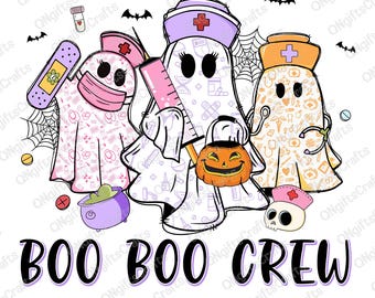 Boo Boo Crew Halloween-sjuksköterska png, rolig spöksjuksköterska png, Halloween-sublimering png, sjuksköterskeliv png, omvårdnad png, läskig säsong png