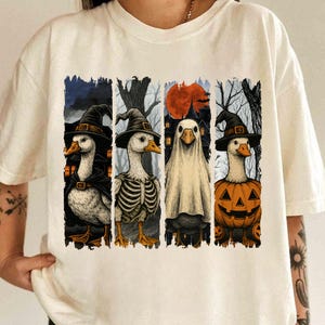 Halloween Goose Png, Halloween Sublimation,  Witch Goose Png, Skeleton Goose Png, Pumpkin Goose Png,Spooky Season Png,Trendy Halloween Shirt