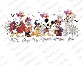 Retro Halloween-vrienden png, muis handtekeningschets png, niet zo enge Halloween png, muis en vrienden, magisch koninkrijk png, Vacay-modus png